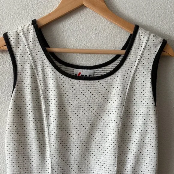 Vintage Vital White & Navy Blue Sleeveless Tennis Dress Size Medium - Picture 2 of 8